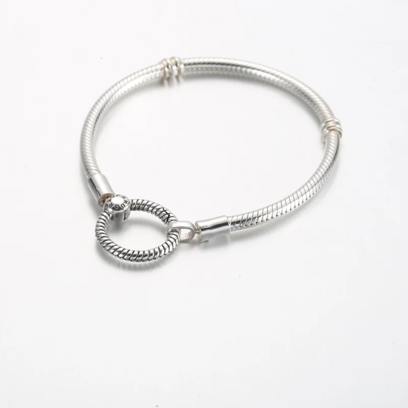 (obrázek pro) Pandora Moments O Closure Snake Chain náramek - 592242C00 - Zobrazit 3