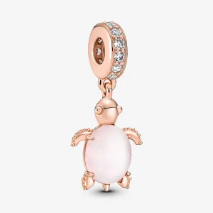 (obrázek pro) Pandora Murano Glass Pink Mořská želva Visací přívěsek - 788939C01