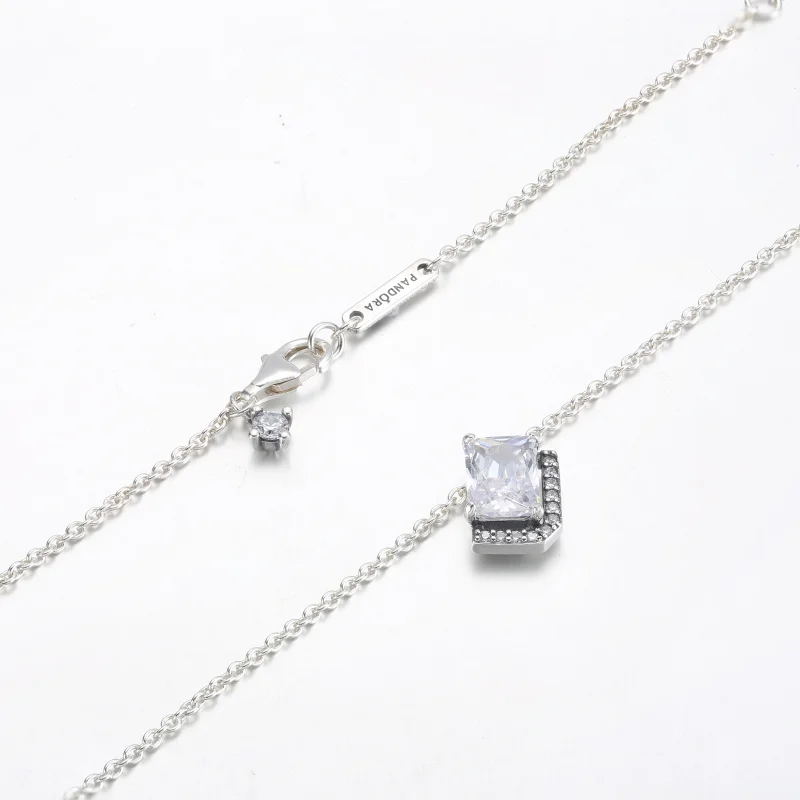 (obrázek pro) Pandora obdélníkový třpytivý náhrdelník Halo Collier - 392388C01 - Zobrazit 5