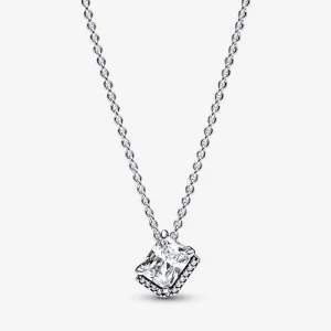 (obrázek pro) Pandora obdélníkový třpytivý náhrdelník Halo Collier - 392388C01