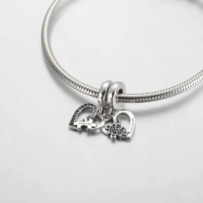 (obrázek pro) Pandora Puzzle Piece Hearts Rozdělitelný přívěsek přátelství - 792239C01 - Zobrazit 4