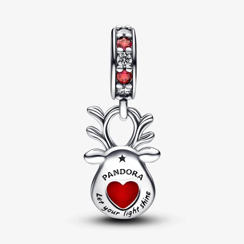 (obrázek pro) Pandora Red Nose Reindeer Murano Visací přívěsek - 792330C01 - Zobrazit 5
