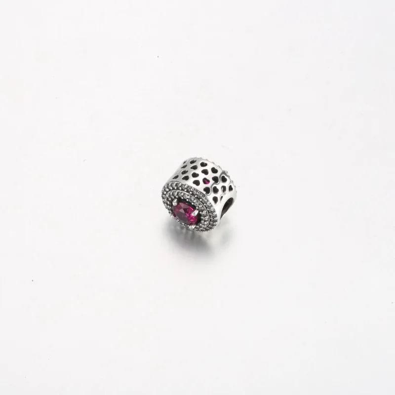 (obrázek pro) Pandora Red Sparkling Leveled round Charm - 792418c01 - Zobrazit 4