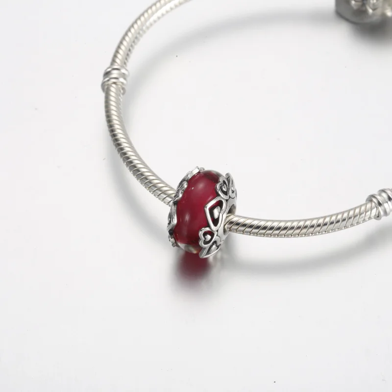 (obrázek pro) Pandora Reveal Your Love Přívěsek z růžového skla Murano - 791159C00 - Zobrazit 4