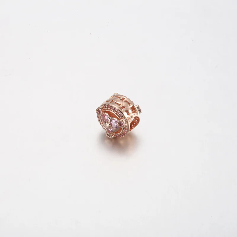 (obrázek pro) Pandora Reveal Your Love Sparkling Hearts Button Charm - 780796C02 - Zobrazit 2