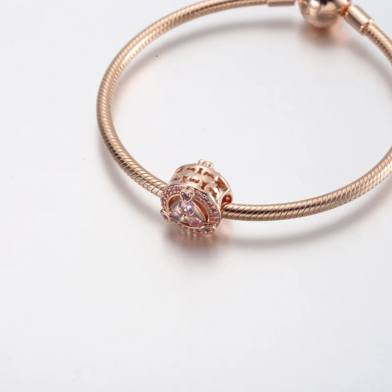 (obrázek pro) Pandora Reveal Your Love Sparkling Hearts Button Charm - 780796C02 - Zobrazit 4