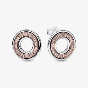 (obrázek pro) Pandora Signature dvoubarevné logo a náušnice Pavé - 282780C01