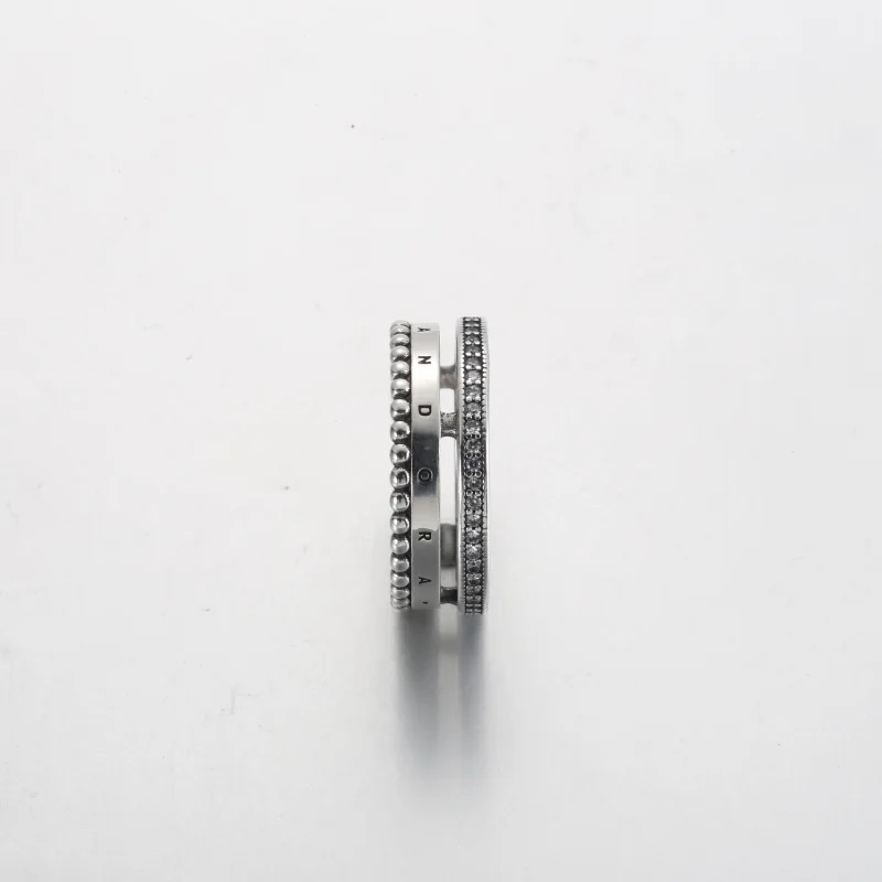 (obrázek pro) Pandora Signature Logo Pavé & Beads Ring - 192312C01 - Zobrazit 4