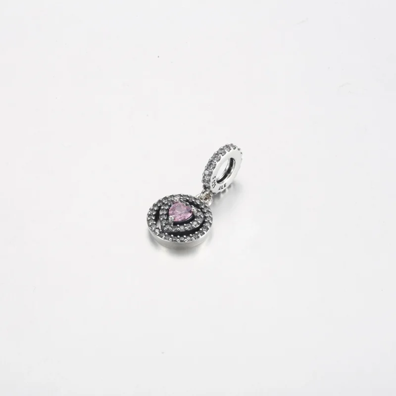 (obrázek pro) Pandora Sparkling Double Halo Heart Visací přívěsek - 791476C01 - Zobrazit 2