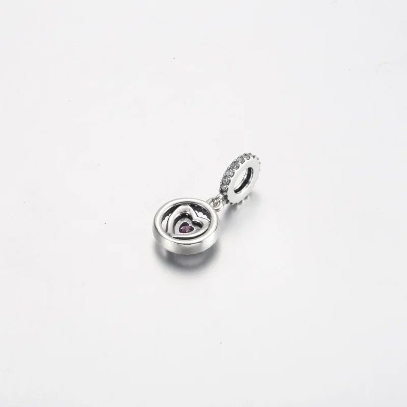 (obrázek pro) Pandora Sparkling Double Halo Heart Visací přívěsek - 791476C01 - Zobrazit 3