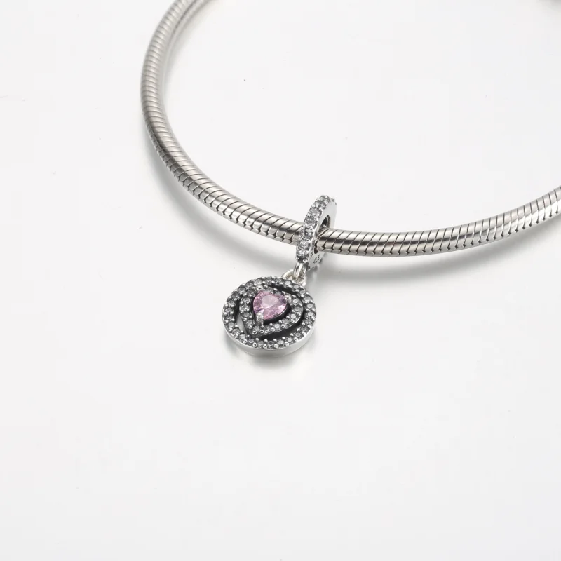 (obrázek pro) Pandora Sparkling Double Halo Heart Visací přívěsek - 791476C01 - Zobrazit 4