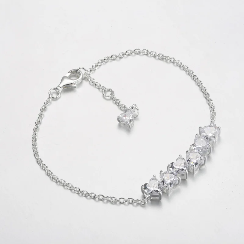 (obrázek pro) Pandora Sparkling Endless Hearts Řetízkový náramek - 591162C01 - Zobrazit 2