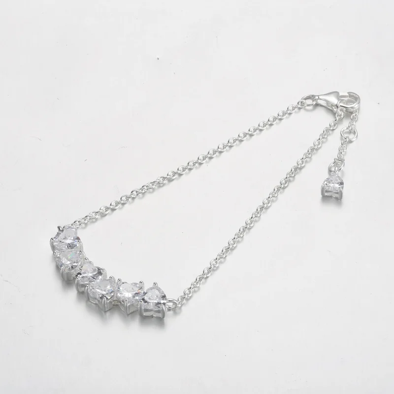 (obrázek pro) Pandora Sparkling Endless Hearts Řetízkový náramek - 591162C01 - Zobrazit 4