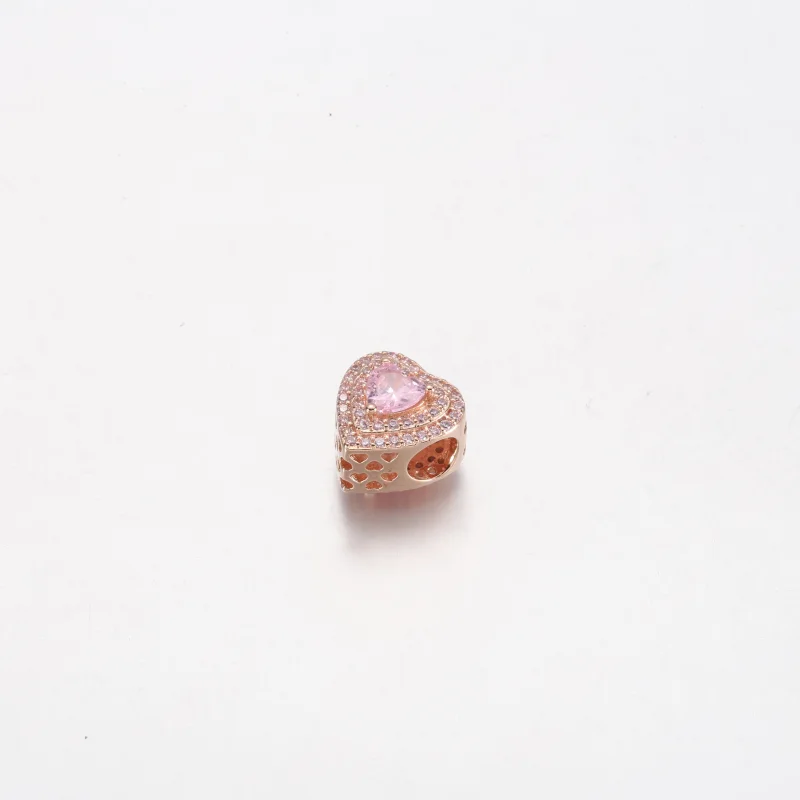 (obrázek pro) Pandora Sparkling Leveled Heart Charm - 789218C01 - Zobrazit 2