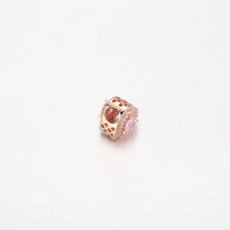 (obrázek pro) Pandora Sparkling Leveled Heart Charm - 789218C01 - Zobrazit 4