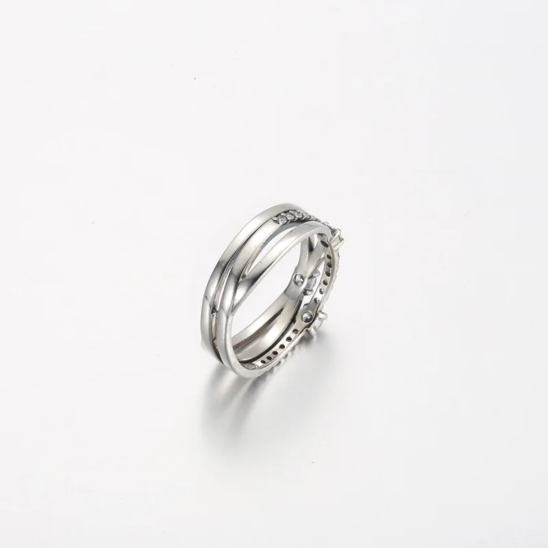 (obrázek pro) Pandora Sparkling Triple Band prsten - 199400C01 - Zobrazit 4