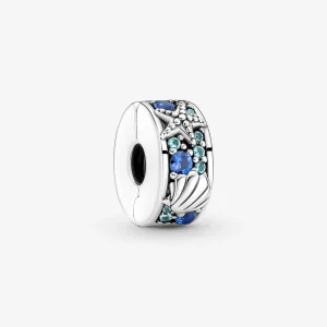(obrázek pro) Pandora Tropical Starfish & Shell Clip Charm - 791678C01