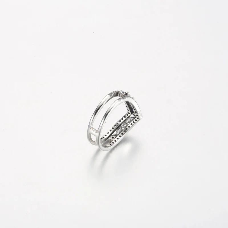(obrázek pro) Prsten s dvojitou kosticí Pandora Sparkling Marquise - 199095C01 - Zobrazit 5