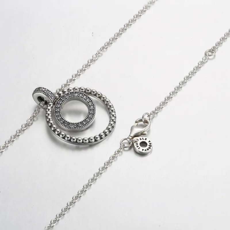 (obrázek pro) Přívěsek a náhrdelník Pandora Signature Pavé & Beads - 392308C01 - Zobrazit 5