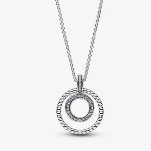(obrázek pro) Přívěsek a náhrdelník Pandora Signature Pavé & Beads - 392308C01