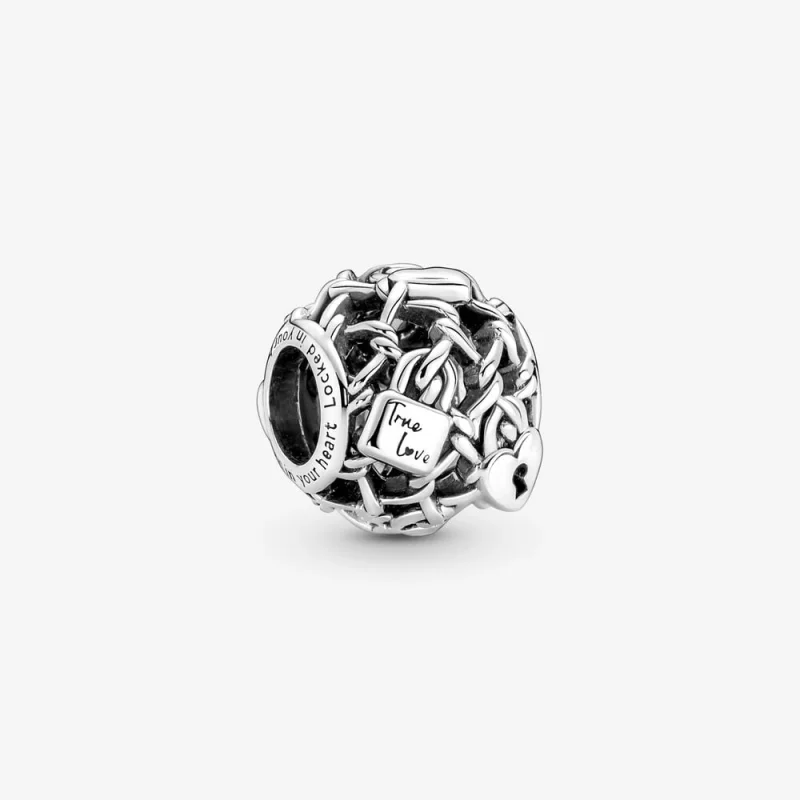 (obrázek pro) Přívěsek na visací zámek Pandora Openwork Chain Link - 790071C00