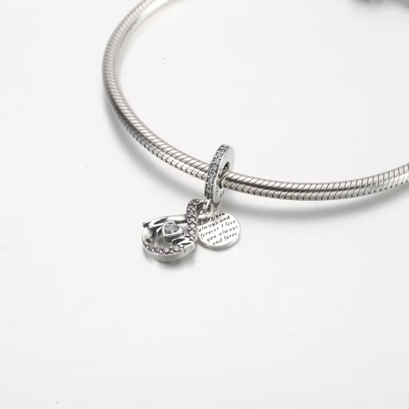 (obrázek pro) Přívěsek Pandora Mom Infinity Pavé Double Dangle Charm - 791468C01 - Zobrazit 4
