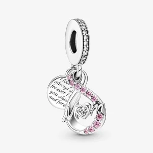 (obrázek pro) Přívěsek Pandora Mom Infinity Pavé Double Dangle Charm - 791468C01