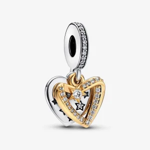 (obrázek pro) Přívěsek Pandora Shooting Star Hearts Double Visací přívěšek - 762203C01