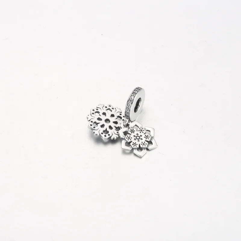 (obrázek pro) Přívěsek Pandora Sparkling Snowflake Double Visí - 792355C01 - Zobrazit 3