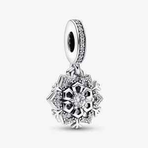 (obrázek pro) Přívěsek Pandora Sparkling Snowflake Double Visí - 792355C01