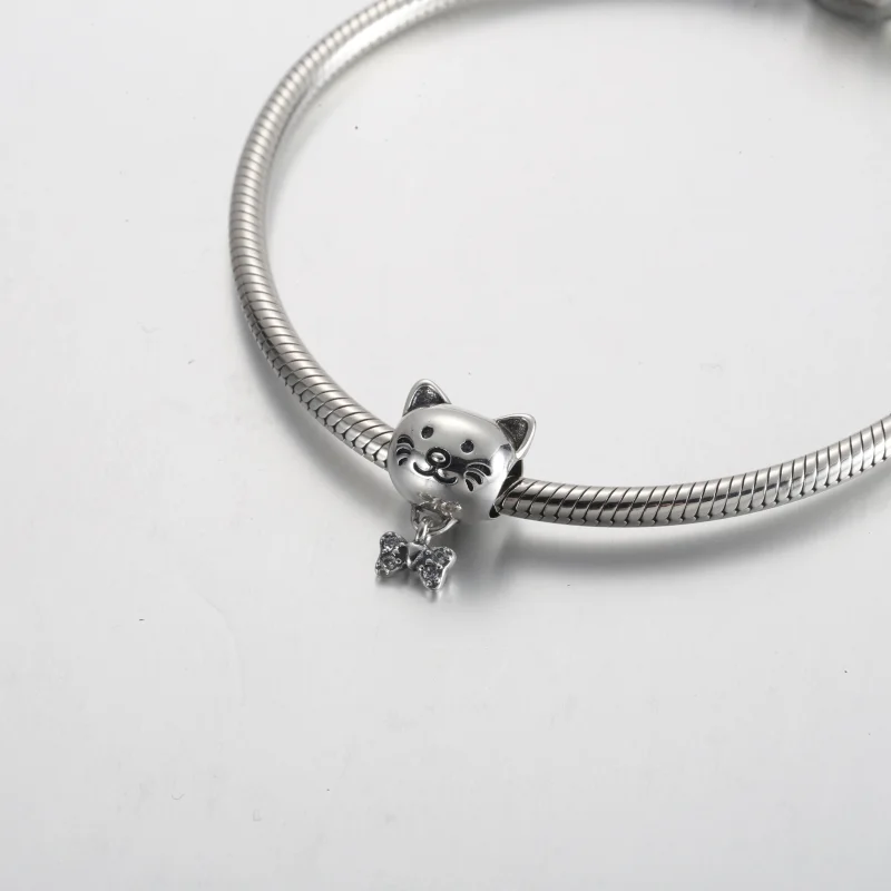 (obrázek pro) Přívěsek pro kočky a mašle Pandora - 792255C01 - Zobrazit 5
