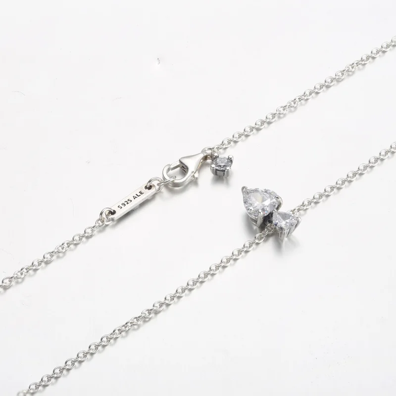(obrázek pro) Sparkling Collier náhrdelník s přívěskem Pandora Double Heart - 391229C01 - Zobrazit 5