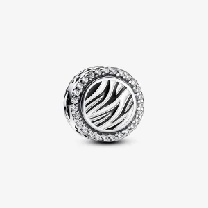 (obrázek pro) Stříbrný přívěsek s potiskem Pandora Zebra - 792016CZ_E025
