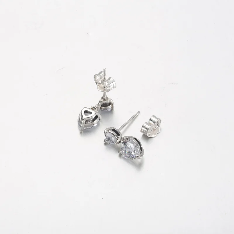 (obrázek pro) Šumivé náušnice Pandora Double Heart - 291199C01 - Zobrazit 4
