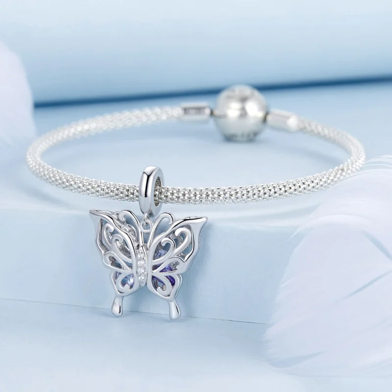 (obrázek pro) Butterfly Charm ve stylu PANDORA - BSC969 - Zobrazit 3