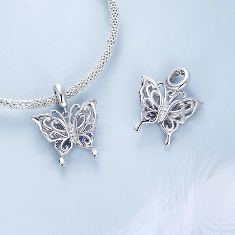 (obrázek pro) Butterfly Charm ve stylu PANDORA - BSC969 - Zobrazit 4