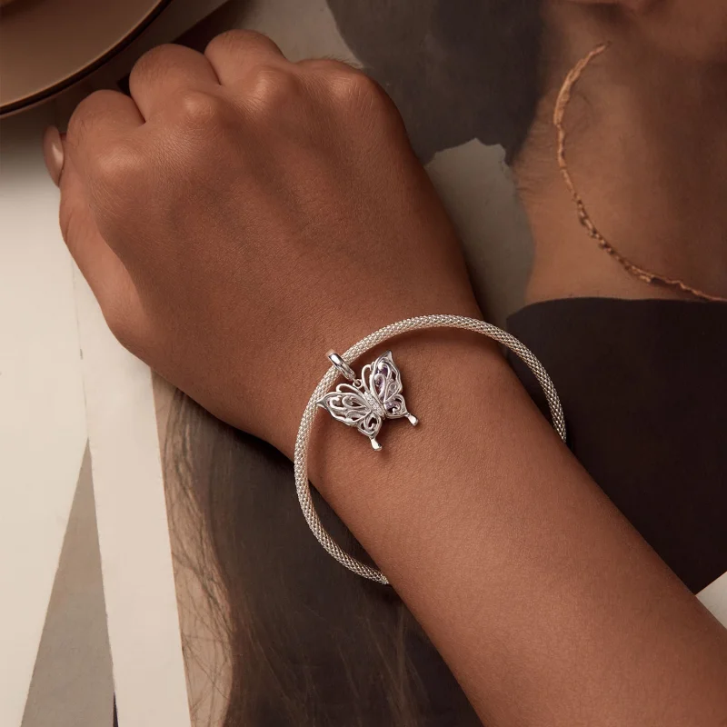 (obrázek pro) Butterfly Charm ve stylu PANDORA - BSC969 - Zobrazit 6