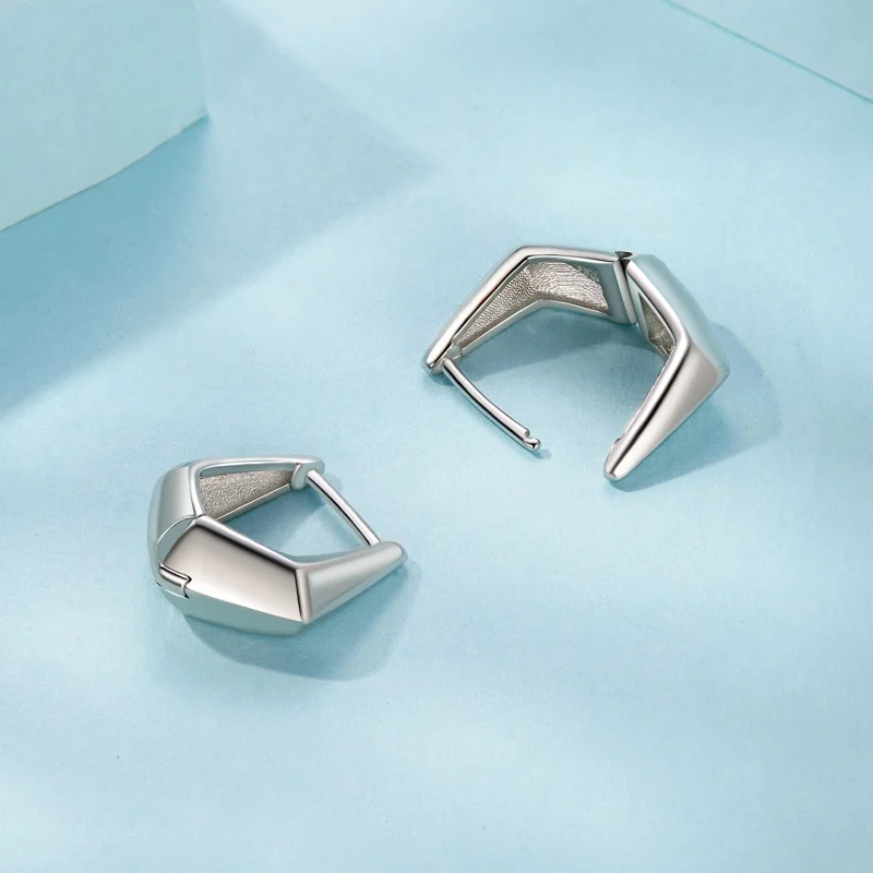 (obrázek pro) Krásné geometrické náušnice ve stylu PANDORA - SCE1704 - Zobrazit 4