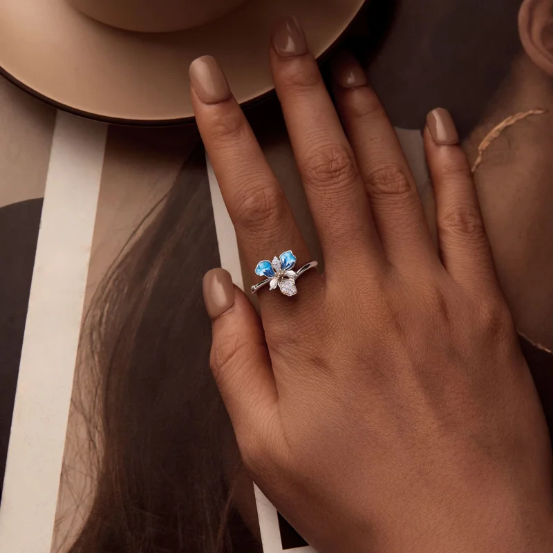 (obrázek pro) PANDORA Style Blue Iris Ring - BSR509-E - Zobrazit 5