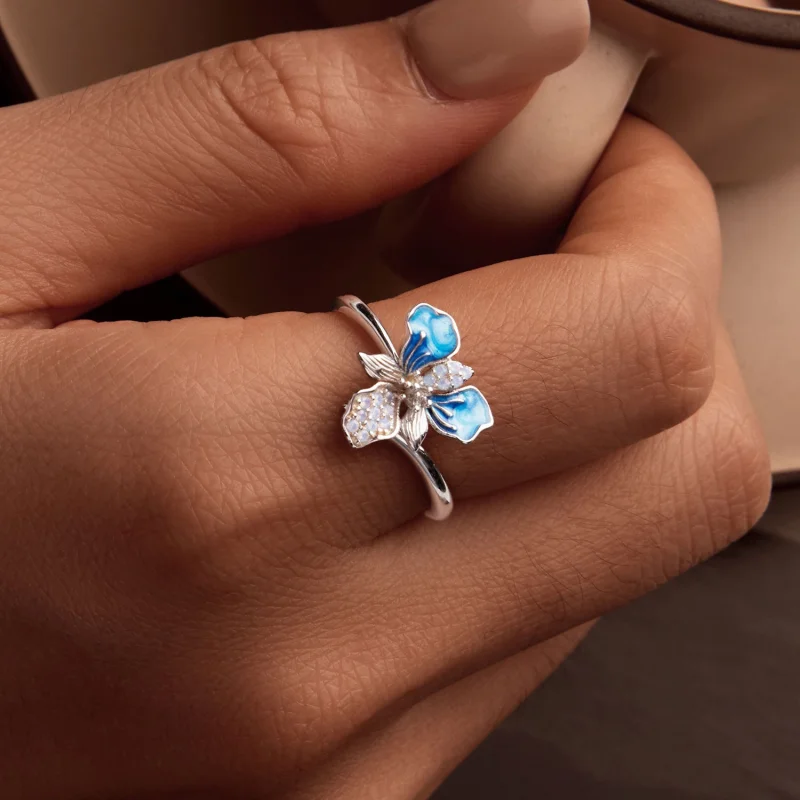 (obrázek pro) PANDORA Style Blue Iris Ring - BSR509-E - Zobrazit 6