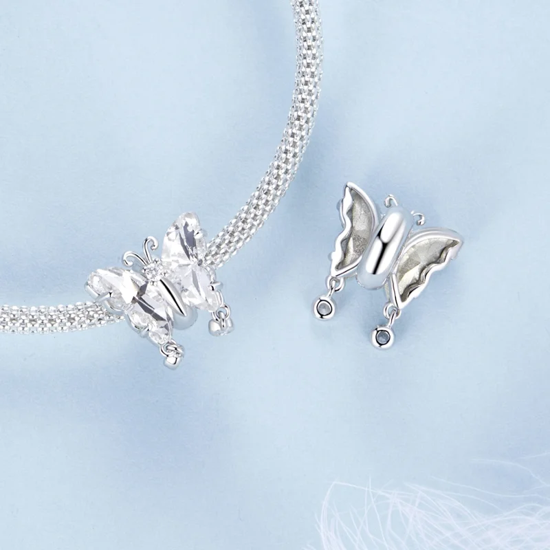 (obrázek pro) PANDORA Style Sparkle Butterfly Charm - BSC965 - Zobrazit 4