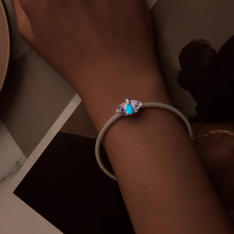 (obrázek pro) Luminous Gradient Butterfly Beads ve stylu PANDORA - SCC2732 - Zobrazit 4