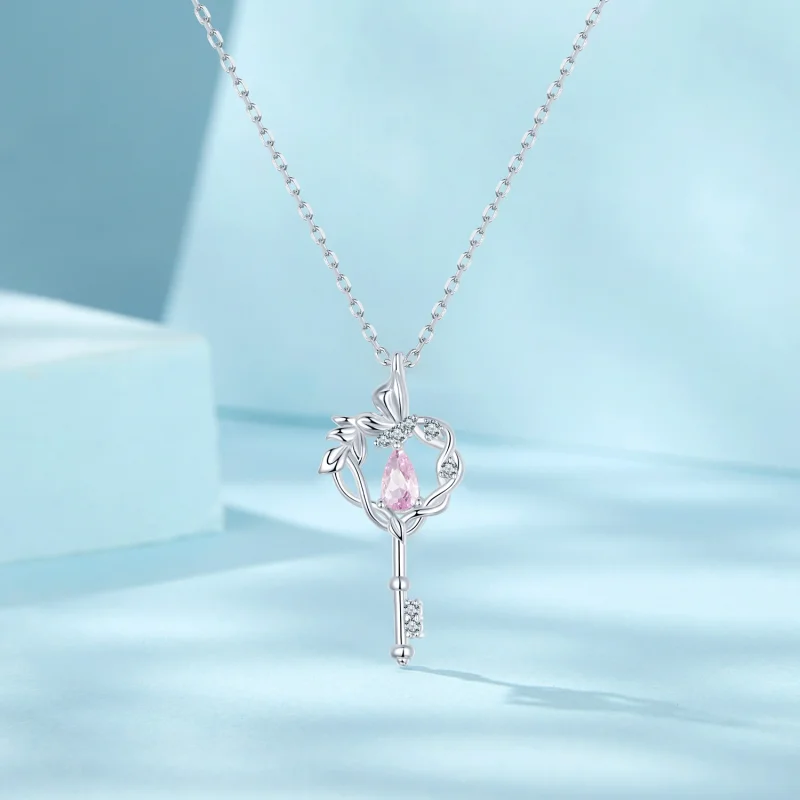 (obrázek pro) Náhrdelník na klíče ve stylu Butterfly Vine Heart PANDORA - SCN518 - Zobrazit 3