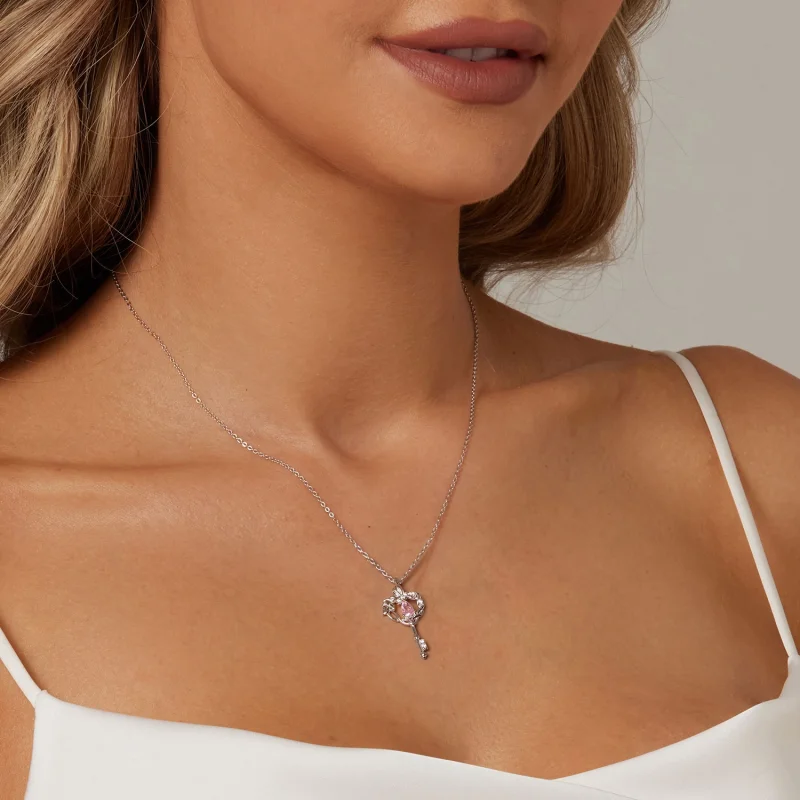 (obrázek pro) Náhrdelník na klíče ve stylu Butterfly Vine Heart PANDORA - SCN518 - Zobrazit 7