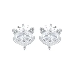(obrázek pro) Náušnice princezny Crown Fox ve stylu PANDORA - SCE1708