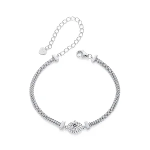 (obrázek pro) PANDORA Styl Moissanite Braided Sterling Silver náramek (jeden certifikát) - MSB015