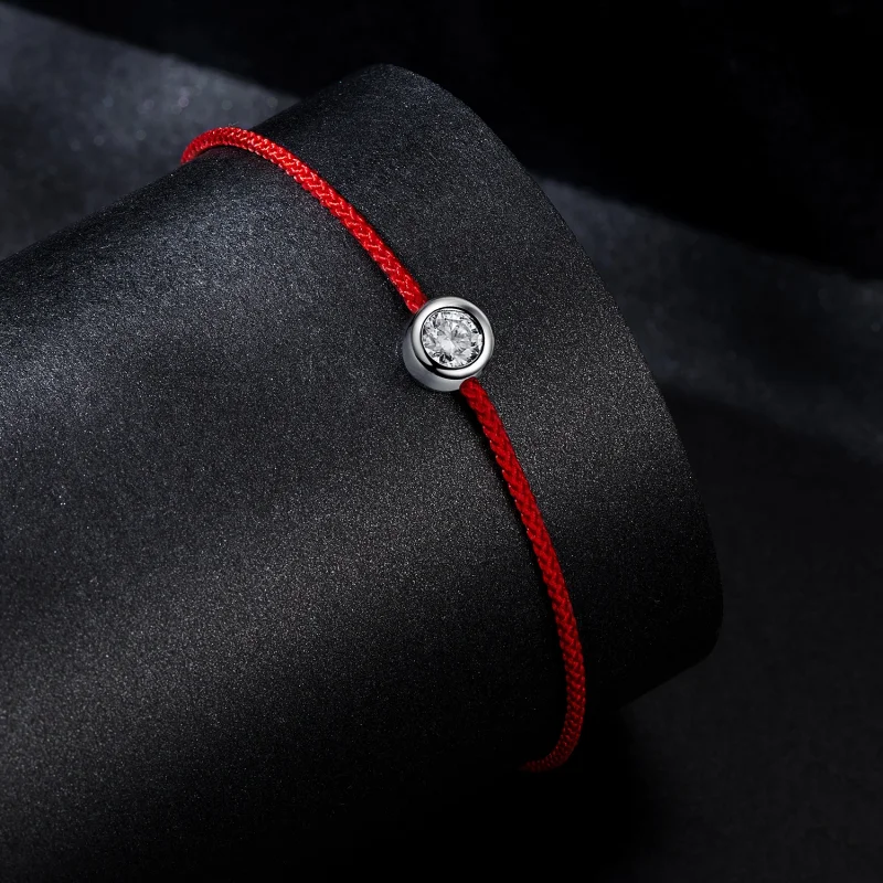 (obrázek pro) PANDORA Style Exquisite Moissanite Red Lanový náramek (jeden certifikát) - MSB01 - Zobrazit 2
