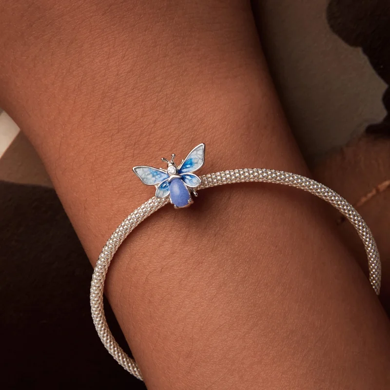(obrázek pro) PANDORA Style Luminous Blue Bee Charm - SCC2734 - Zobrazit 3