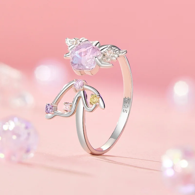(obrázek pro) PANDORA Style Pink Butterfly Ring - SCR1011-E - Zobrazit 2