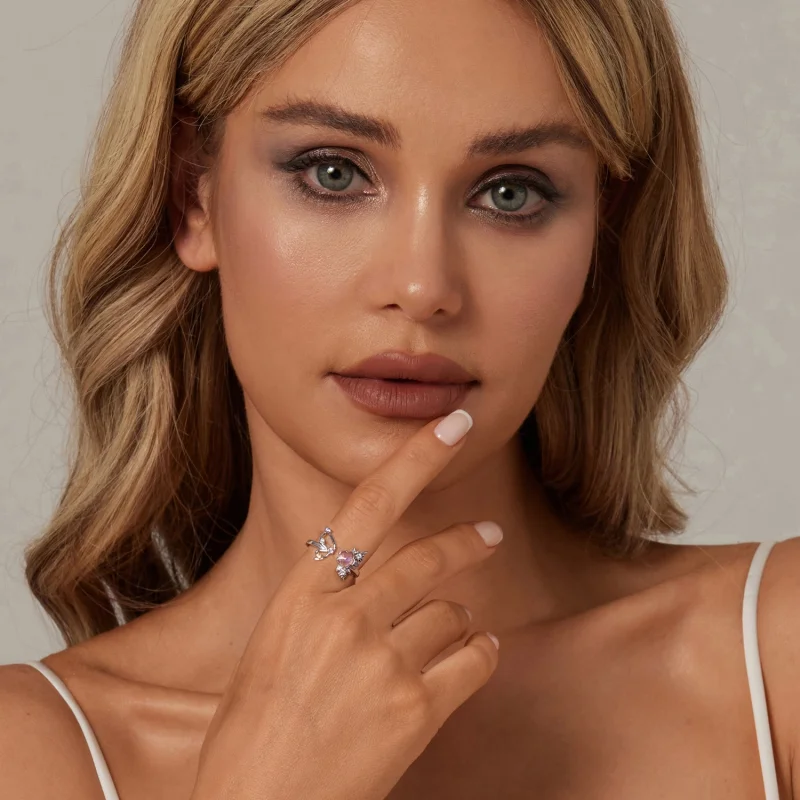 (obrázek pro) PANDORA Style Pink Butterfly Ring - SCR1011-E - Zobrazit 7